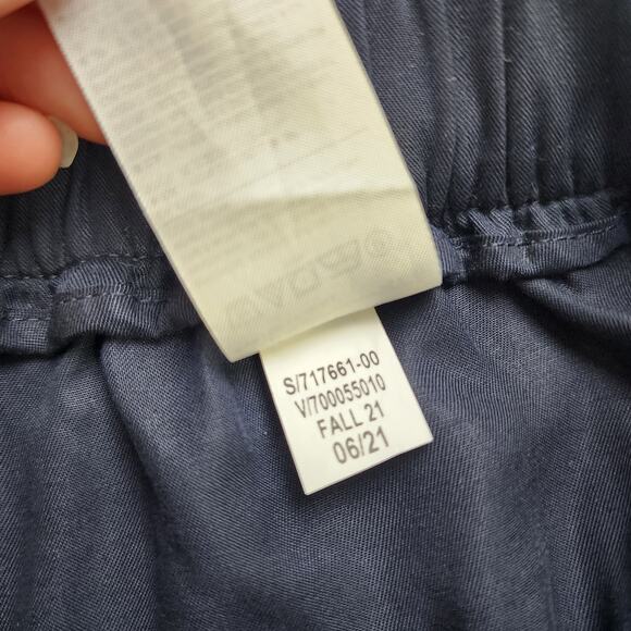 Banana Republic Factory Womens Pull On Taper Pants Size 14 Navy Blue Lightweight - Picture 8 of 12